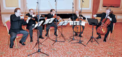 The Ysaye Quartet with Dmitry Yablonsky (right)