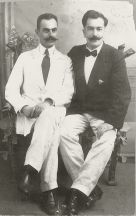 Her husband Mustafa bey (on the left)