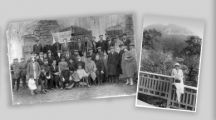 1.‘Erecting Bahram’s first cooperative building,1928. Bahram is seated, front row, second from the left  2.On holiday in Zheleznovodsk, 1932