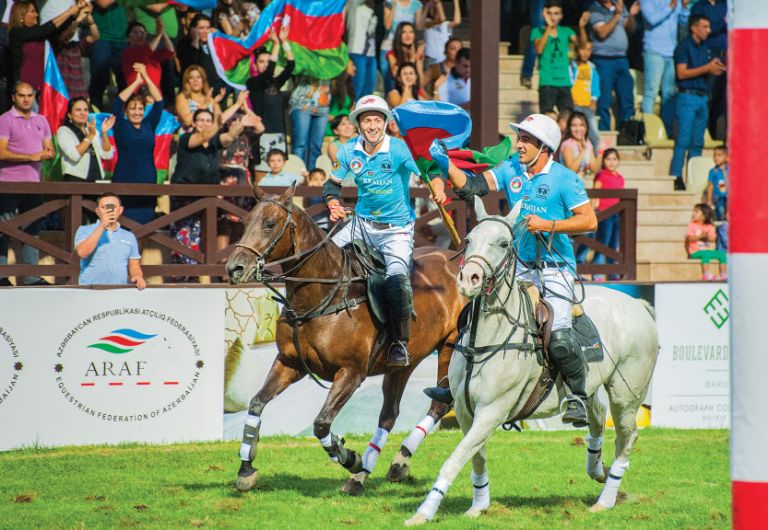 Azerbaijan celebrate victory over Germany in the final on 12 September
