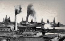 The oil fields around Baku where Dunsterforce reportedly landed in August 1918