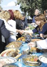 Visitors enjoy Azerbaijani cuisine