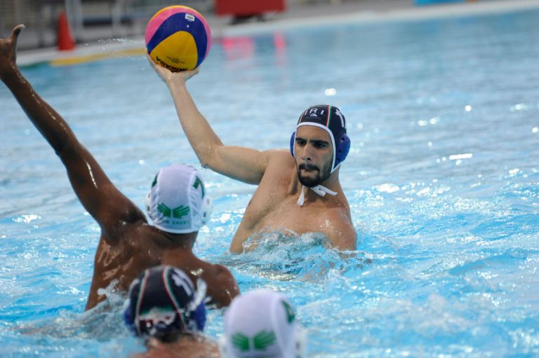 Iran beat Saudi Arabia 11-6 in the round-robin stages of the men’s water polo on 14 May. Photo: Eldar Farzaliyev