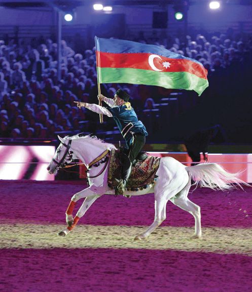 The performance of the Karabakh Horses evoked pleasant memories for H.M. The Queen