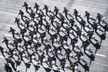 A military band performs on Azadliq Square. Photo: Azertaj