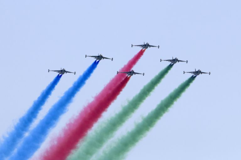 Some 70 aircraft took part in the parade according to local press reports. Photo: Azertaj