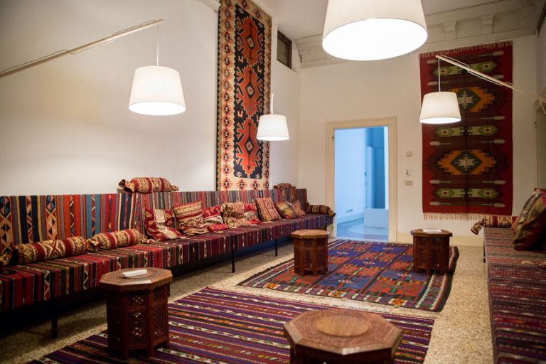 The tea lounge in the Azerbaijan pavilion. Photo: Javid Guliyev