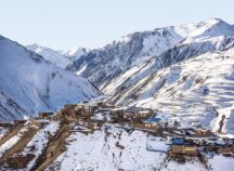 Winter view of Khinaliq